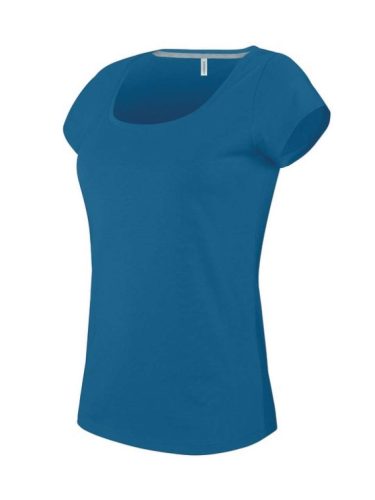 Kariban KA384 csónak nyakú női póló - tropical blue szín