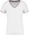 Kariban KA394 női V-nyakú piqué póló - white/navy/red szín