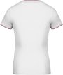 Kariban KA394 női V-nyakú piqué póló - white/navy/red szín