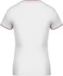 Kariban KA394 női V-nyakú piqué póló - white/navy/red szín