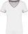 Kariban KA394 női V-nyakú piqué póló - white/navy/red szín
