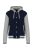 Kariban KA4003 kapucnis unisex felső - navy/Oxford grey/white szín