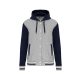 Kariban KA4003 kapucnis unisex felső - Oxford grey/navy/white szín