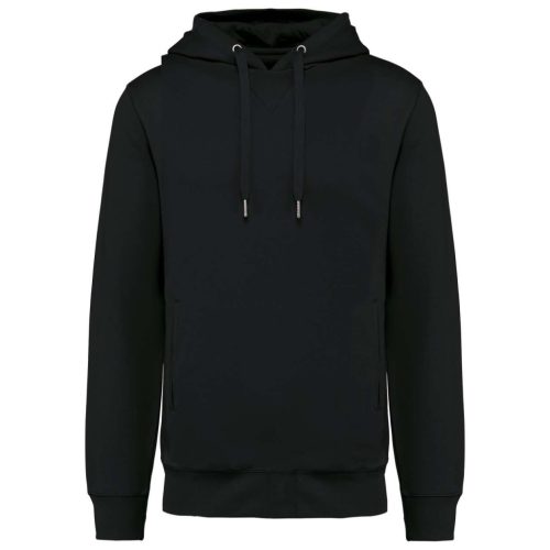 Kariban KA4009 organikus anyagú unisex kapucnis felső - black szín
