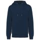 Kariban KA4009 organikus anyagú unisex kapucnis felső - navy szín