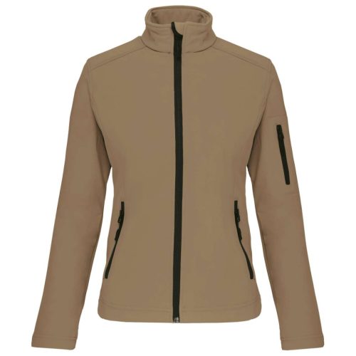 Kariban KA400 női softshell felső - camel szín