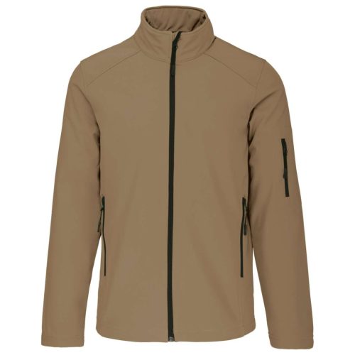 Kariban KA401 férfi softshell felső - camel szín
