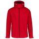 Kariban KA413 levehető kapucnis férfi softshell dzseki - red szín