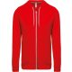 Kariban KA438 unisex kapucnis pulóver - red szín
