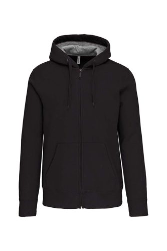 Kariban KA444 unisex cipzáros kapucnis pulóver - dark grey szín