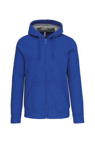 Kariban KA444 unisex cipzáros kapucnis pulóver - light royal blue szín