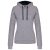 Kariban KA465 kontrasztos női kapucnis felső - Oxford grey/navy szín