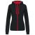 Kariban KA467 kontrasztos női kapucnis felső - black/red szín