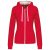 Kariban KA467 kontrasztos női kapucnis felső - red/white szín