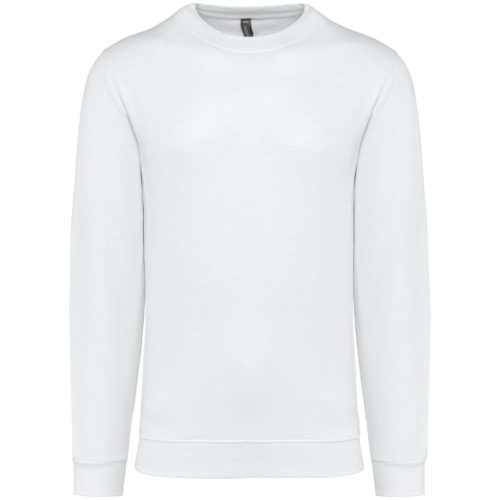 Kariban KA474 unisex kereknyakú pulóver - white szín