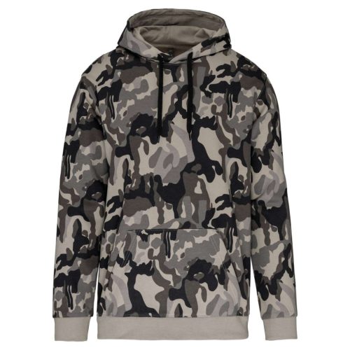 Kariban KA476 férfi kapucnis pulóver - grey camouflage szín