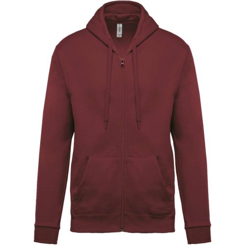 Kariban KA479 cipzáros kapucnis unisex felső - wine szín