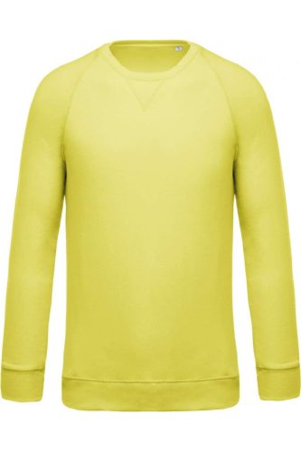 Kariban KA480 organikus anyagú férfi pulóver - lemon yellow szín