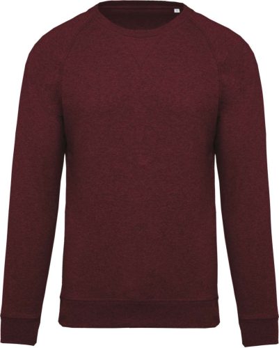 Kariban KA480 organikus anyagú férfi pulóver - wine heather szín