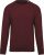 Kariban KA480 organikus anyagú férfi pulóver - wine heather szín