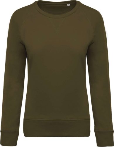 Kariban KA481 organikus anyagú női pulóver - mossy green szín