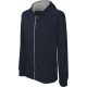 Kariban KA486 cipzáros kapucnis gyerek felső - navy/fine grey szín