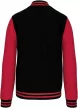 Kariban KA497 Teddy unisex kontrasztos felső - black/red szín