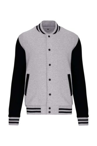 Kariban KA497 Teddy unisex kontrasztos felső - Oxford grey/black szín