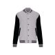 Kariban KA497 Teddy unisex kontrasztos felső - Oxford grey/black szín