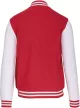 Kariban KA497 Teddy unisex kontrasztos felső - red/white szín