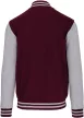 Kariban KA497 Teddy unisex kontrasztos felső - wine/Oxford grey szín