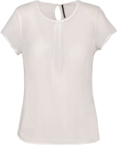 Kariban KA5002 női rövid ujjú blúz - off white szín