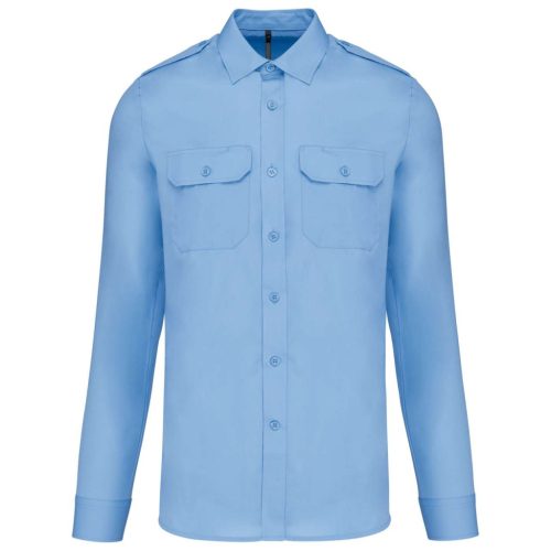 Kariban KA505 férfi hosszú ujjú pilot ing - sky blue szín