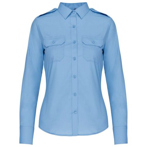 Kariban KA506 női hosszú ujjú pilot ing - sky blue szín