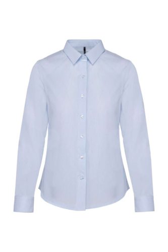 Kariban KA510 hosszú ujjú női ing - striped pale blue szín