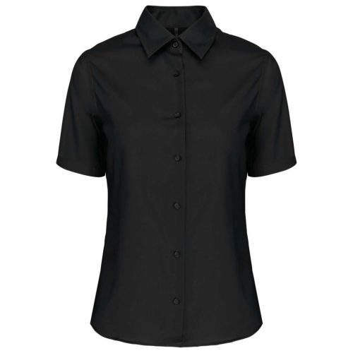 Kariban KA540 női rövid ujjú vasalásmentes ing - black szín