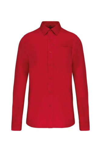 Kariban KA541 férfi hosszú ujjú ing - classic red szín