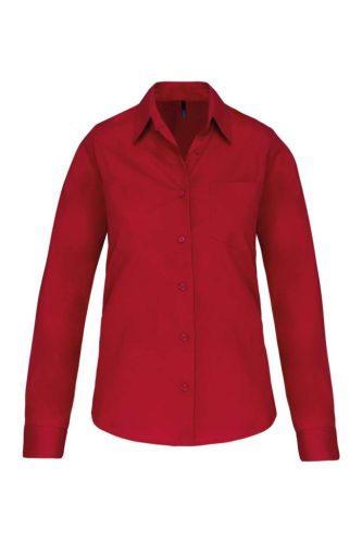 Kariban KA542 női hosszú ujjú ing - classic red szín
