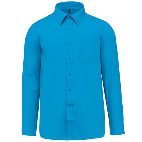 Kariban KA545 férfi hosszú ujjú ing - bright turquoise szín