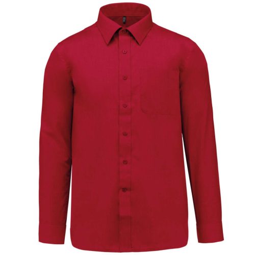 Kariban KA545 férfi hosszú ujjú ing - classic red szín