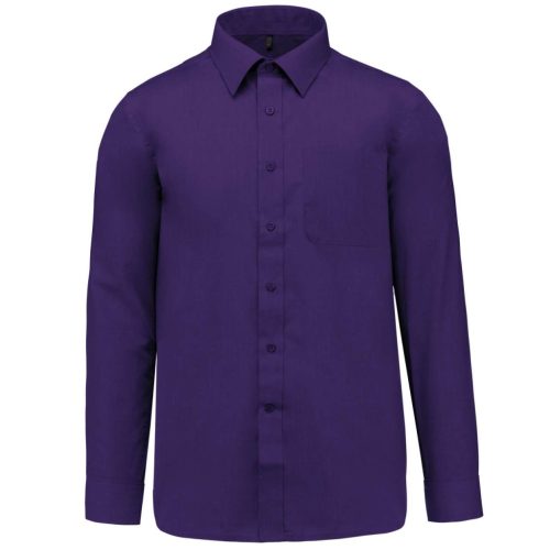 Kariban KA545 férfi hosszú ujjú ing - purple szín