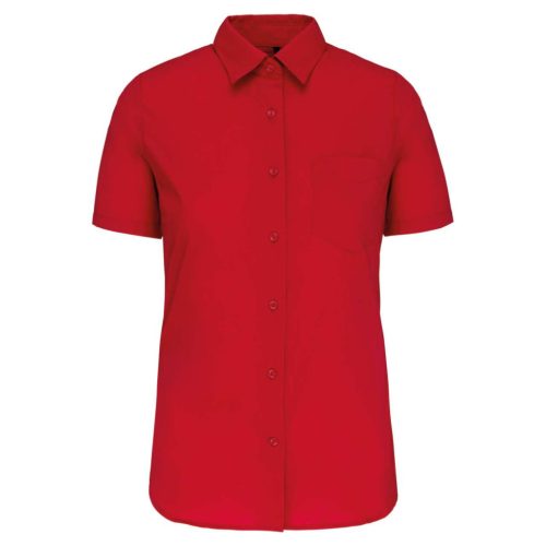 Kariban KA548 Judith női rövid ujjú ing - classic red szín