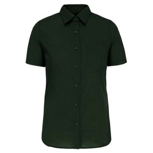 Kariban KA548 Judith női rövid ujjú ing - forest green szín