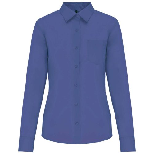 Kariban KA549 Jessica női hosszú ujjú ing - cobalt blue szín