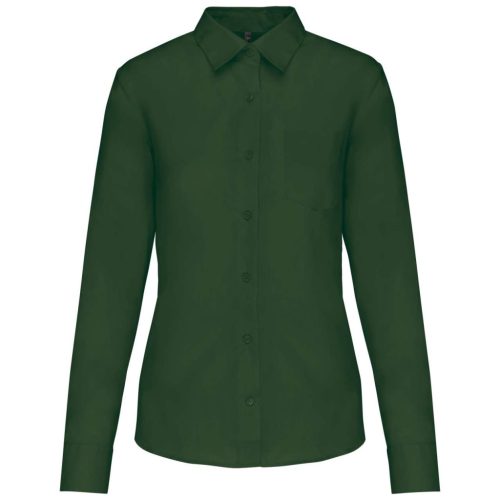 Kariban KA549 Jessica női hosszú ujjú ing - forest green szín
