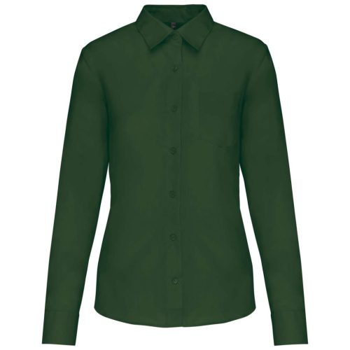 Kariban KA549 Jessica női hosszú ujjú ing - forest green szín