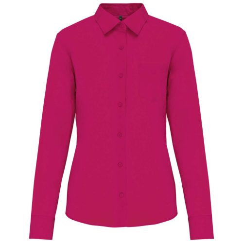 Kariban KA549 Jessica női hosszú ujjú ing - fuchsia szín