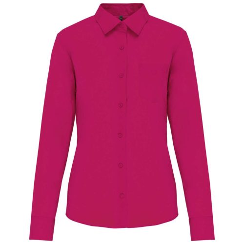 Kariban KA549 Jessica női hosszú ujjú ing - fuchsia szín