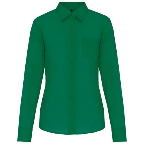 Kariban KA549 Jessica női hosszú ujjú ing - kelly green szín