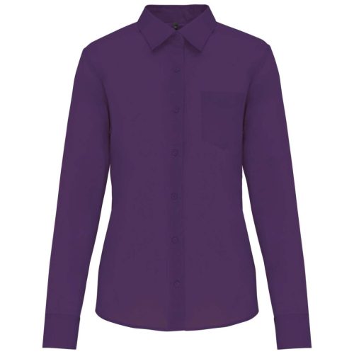 Kariban KA549 Jessica női hosszú ujjú ing - purple szín